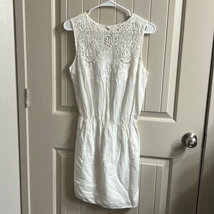 Max Studio 100% Cotton White Lace Midi Dress